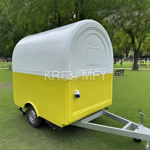 Mini Carrito de Venta Ambulante con Techo Redondo, Remolque de Comida con Cocina Totalmente Equipada, Remolque de Café, Remolque de Panadería - Product Image 3