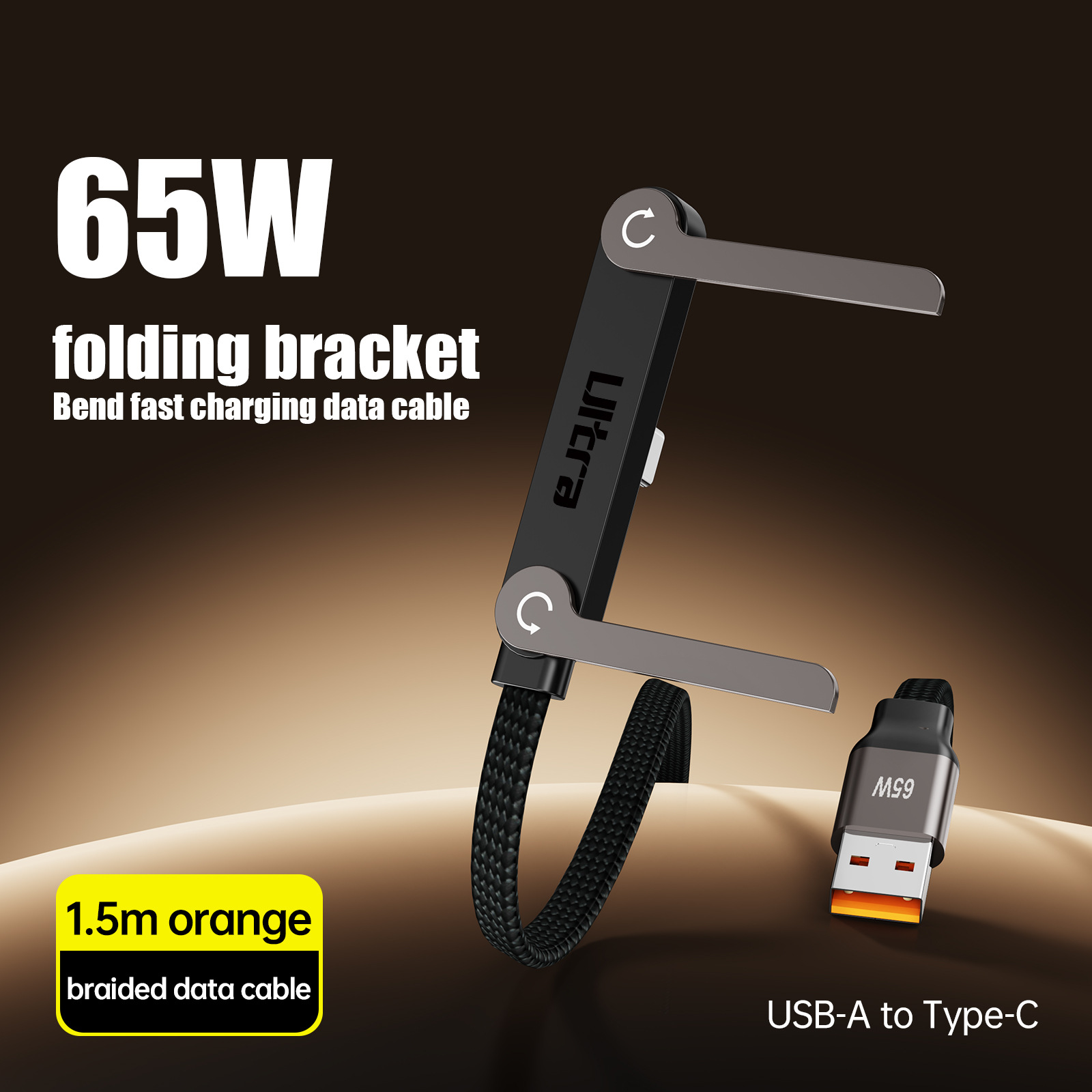 Negro, 65W, USB a Tipo C, sin caja.