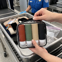 Ensemble de flacons de voyage pour articles de toilette, flacons de voyage approuvés par la TSA, accessoires, ensemble de flacons de voyage en silicone réutilisables et étanches
