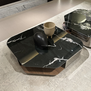 Italiano minimalista moderna collezione in legno Multi-funzionale in marmo tavolino per la casa soggiorno <span class=keywords><strong>mobili</strong></span> - Product Image 3