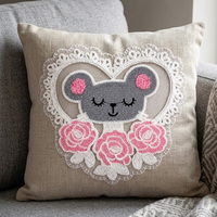 Patch brodé en dentelle motif cœur mignon, applique florale thermocollante pour vêtements, robes et décoration DIY