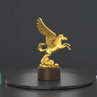 Statue de Pégase en métal personnalisée trophée de cheval volant avec article d'anniversaire d'entreprise thème animal ornements de bureau technique de coulée