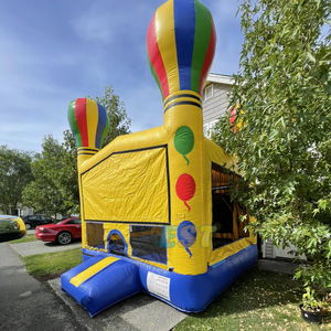 Castello Gonfiabile Commerciale per Noleggio, Casa Gonfiabile a Forma di <span class=keywords><strong>Mongolfiera</strong></span> Arcobaleno per Bambini - Product Image 3