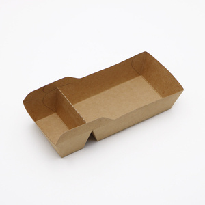 Boîte à lunch jetable biodégradable, ml plateau jetable en pâte de papier à 2 compartiments pour le poulet frit - Product Image 6
