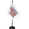 High Quality Custom Digital Printed Polyester Outdoor Use Durable Desk Top Decoration Stain <b>Table</b> Pennant Flags Metal Flagpole - Product Image 3