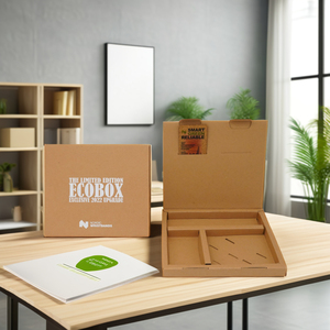 Scatola di spedizione in cartone ondulato Kraft stampata personalizzata consegna postale con specifiche in alluminio - Product Image 4