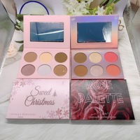 Palette de fard à joues de contour personnalisé 6 couleurs de longue durée Private Label Palette de fard à joues surligneur en poudre pressée à haute teneur en pigments