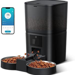 Comedero Doble Portátil y Plegable para Perros y Gatos, Dispensador de Comida con Temporizador y Cantidad Controlada, WiFi Tuya, Gran Capacidad, Anti-Obstrucción de Alimentos - Product Image 2