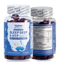 Suiker-vrije fruitachtige fruit-pectine slaapgummies met melatonine, 5-HTP, magnesium & L-theanine voor diepe, rustgevende slaap, paarse fles