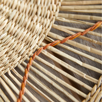 Prix usine rustique Style bohème naturel rond tissé jonc de mer napperon en osier rotin napperon du Vietnam