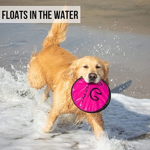 Pet Flippy <span class=keywords><strong>Flopper</strong></span> 9 "Flying Disc Soft Dog Toys Flota en el agua y seguro en los dientes - Product Image 2