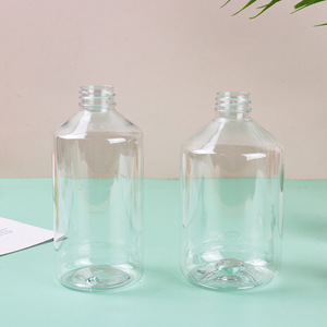 Transparent Plastic Bullet <b>Bottle</b> 500ml 420ml Lotion <b>Pump</b> Cylinder Shape For Personal Care Packaging - Product Image 3