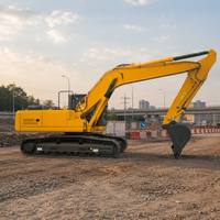 Fournisseur direct d'usine, excavatrice sur chenilles moyenne de 22 tonnes, machine de terrassement haute efficacité