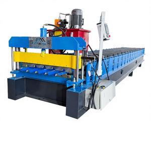 เครื่องขึ้นรูปลอนหลังคาทรงสี่เหลี่ยมคางหมู STEELMAMA รุ่น 686 แบบอัตโนมัติเต็มรูปแบบ ควบคุมด้วย PLC ระบบไฮดรอลิก ทนทาน พร้อมมอเตอร์ - Product Image 1