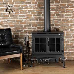 BLVE Diseño moderno Estufas de hierro fundido Calentadores de <span class=keywords><strong>leña</strong></span> Chimenea independiente única Quema de madera para interiores - Product Image 5