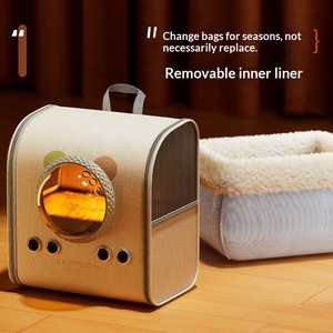 Taşınabilir Hafif PU Su Geçirmez Katlanabilir Yumuşak Kabuklu Çevre Dostu Yıkanabilir Küçük Köpekler ve Kediler için Nefes Alabilen Fileli Evcil Hayvan Taşıyıcısı - Product Image 1