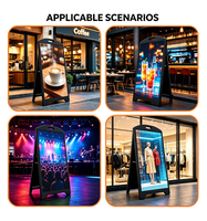 Nouvel afficheur numérique LED portable d'extérieur 16:9 P2.5/P2, support publicitaire mobile A-Board, pliable pour magasin et ascenseur, IP65
