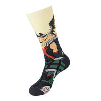 Chaussettes montantes respirantes écologiques à la mode, fantaisie et amusantes en coton pour femmes, hommes et adolescents - Halloween