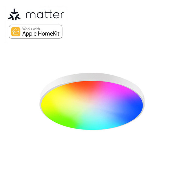 Matter Over Wifi Homekit Smart Wireless Remote Control Dimmable RGB RGBCW Led Ceiling Lamp Light