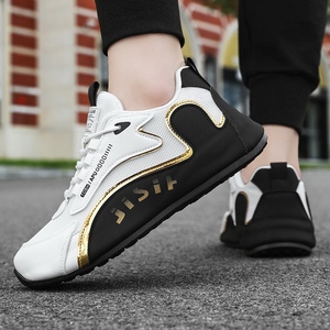Men Plus Size Leather Surface Color-block Wholesale Casual <b>Shoes</b> Breathable Mesh Gold Logo Fashion Lightweight <b>Shoes</b> - Product Image 6