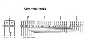 Siêu sáng màu đỏ 1 2 inch 7 đoạn dẫn hiển thị 4 chữ số 1.2 ''phổ biến cathode bảy phân đoạn - Product Image 5