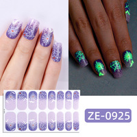 Autocollants pour ongles TSZS Halloween Glow Dark Full 2D, autocollants pour ongles fantômes, crânes, araignées, autocollants pour ongles imperméables auto-adhésifs pour la décoration des ongles