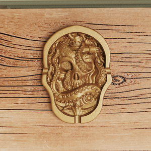 <span class=keywords><strong>Cenicero</strong></span> de calavera de poliresina de resina dorada bonita única hecha a mano de gama alta con logotipo de forma de diseño personalizado - Product Image 4