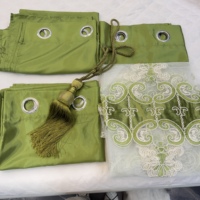 Lot de 4 rideaux brodés avec voile transparent et œillets, draperies de fenêtre de luxe pour la décoration intérieure