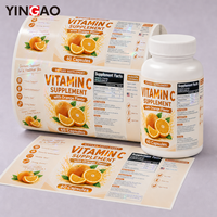 Autocollants personnalisés pour compléments vitaminiques, adhésifs, imperméables, pour produits de santé, étiquettes de bouteilles, autocollants personnalisés en rouleau
