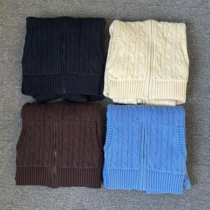 <span class=keywords><strong>Pull</strong></span> cardigan fin pour <span class=keywords><strong>femme</strong></span> automne-hiver, broderie R pony, nouveau torsadé en coton, tricot à <span class=keywords><strong>capuche</strong></span> - Product Image 6