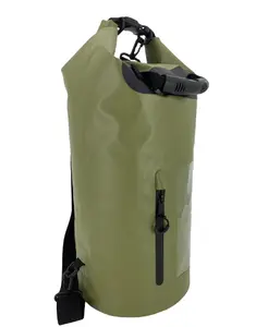 携帯電話の衣類ハイキングアクセサリー用の透明なPVC窓付きフローティング防水ドライバッグ