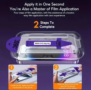 NOUVEAU Lot de 1 à 5 films de protection d'écran anti-espion à 360 degrés, compatibles avec les utilisateurs d'<span class=keywords><strong>iPhone</strong></span> des séries 17, 16, 15, 14, 13, <span class=keywords><strong>12</strong></span>, 11 <span class=keywords><strong>Pro</strong></span> <span class=keywords><strong>Max</strong></span>, 17 Air, 17E - Product Image 2
