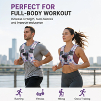 Gilet lesté Micogo Premium en néoprène durable, personnalisé, élégant, imprimé, avec bandes réfléchissantes pour femmes, entraînement de force, fitness