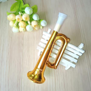 Corneta Dorada Western, instrumento musical de juguete, trompeta para animar, corneta de juguete, venta al por mayor por un o dos yuanes. - Product Image 2