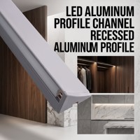 Profilé en aluminium LED en forme de V, canal en aluminium pour bande lumineuse, profilé en aluminium anodisé YB1021-32-1