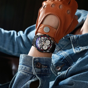 AILANG 8826 Nouvelle Montre Homme Double Tourbillon Automatique Squelette avec Bracelet en Silicone Personnalisable - Product Image 4