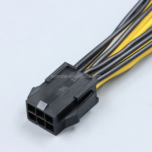 สายแยกไฟ PCIe แบบ 8 พิน ตัวเมีย เป็น 8 พิน ตัวผู้คู่ (6+2) ความยาว 20 ซม. สายทองแดงเคลือบดีบุก 18AWG สำหรับการ์ดจอ GPU และแหล่งจ่ายไฟ PSU - Product Image 4