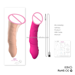 Оптовая продажа: Реалистичный силиконовый дилдо MS с USB-зарядкой, водонепроницаемый (IPX7), для женщин, с вибратором-пулей - Product Image 4