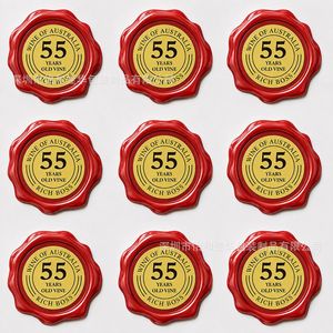 Jardine Matheson Epoxy Wine Labels 3D Embossed Custom Logo Stickers Waterproof Oil Proof For Red Wine <b>Spirits</b> - Product Image 4