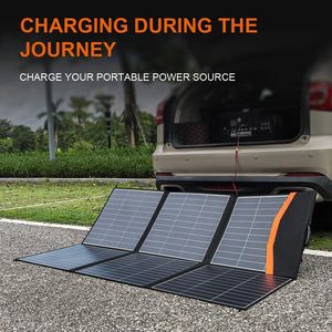 แผงโซลาร์เซลล์แบบพับได้ 600W ประสิทธิภาพสูง 26% โมโน กันน้ำ IP66 ได้รับการรับรองมาตรฐาน CE เครื่องชาร์จพกพาแบบเร็ว สถานีพลังงานสำหรับใช้งานกลางแจ้ง 45V - Product Image 2