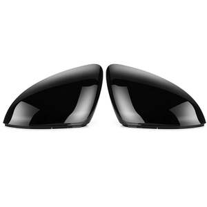 Carcasa de Espejo Retrovisor para Volkswagen Golf 7, ABS, 2014-2018, Color Negro Carbón Brillante, Base Negra, 5G0857537E - Product Image 5