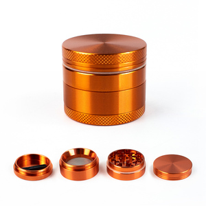 Custom Aluminum Alloy <b>Herb</b> <b>Grinder</b> 4 Layer Round Modern Style Dry <b>Herb</b> <b>Grinder</b> Multiple Colors Available - Product Image 2