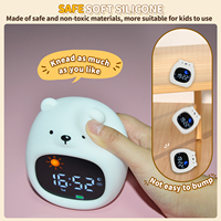Anpassbare Projektions-Aufwachlampe Schlaftrainer 7-Farben-Wechsel LED Digitaler LCD-Wecker für Kinder mit Beruhigenden Klängen