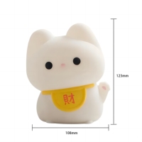 Lampe rechargeable en silicone pour chat mignon, lampe à capteur tactile, LED à intensité variable, veilleuse pour bébé, chambre d'enfant, cadeau pour fille