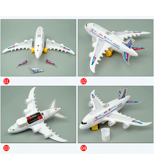 Modèle d'avion électrique personnalisable, avion à deux étages universel, modèle d'avion jouet avec éclairage 3D coloré, modèle d'avion d'exposition - Product Image 6