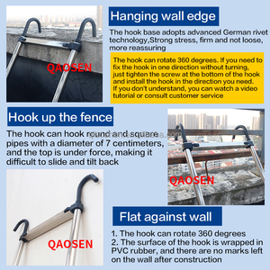 Chất lượng cao đa phần qaosen thép không gỉ Kính thiên văn thang với móc phần cứng công cụ nhẹ cho nhà và làm việc - Product Image 5