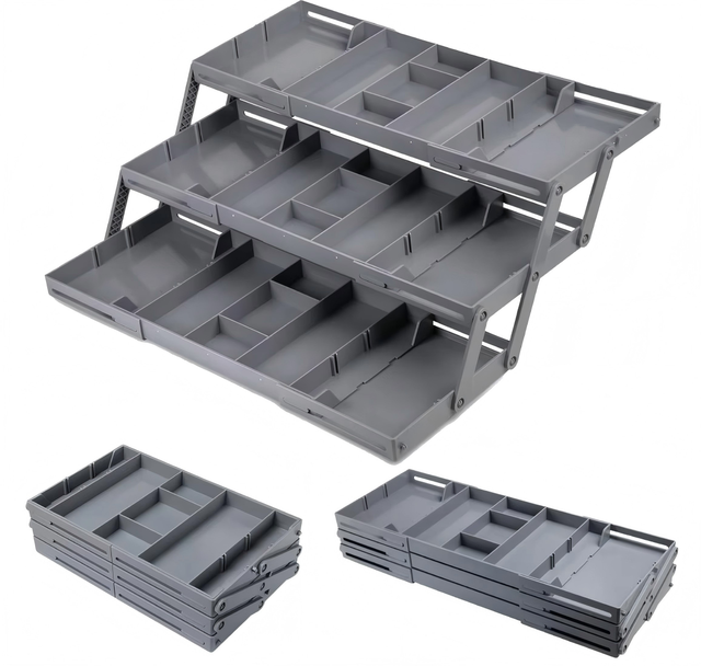 Drawer Organizer Expandable Junk Drawer Organizer Multi Level Folding Smart Drawer Organizer for Makeup Wardrobe Organiser
