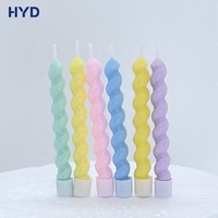 Bougies d'anniversaire torsadées sans fumée couleur macaron personnalisées 2026, faites à la main, écologiques, pour le Nouvel An, les fêtes du Ramadan, la décoration intérieure