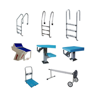 Accessoires de piscine en acier inoxydable échelle de piscine étapes plate-forme de saut