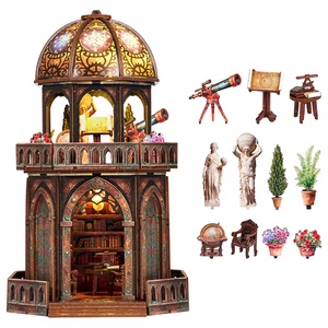 Kit de montage DIY fait main KT08 Observatoire <span class=keywords><strong>BookNook</strong></span>, Puzzle 3D en bois, Kit de maison miniature, Décoration intérieure, Cadeau - Product Image 1